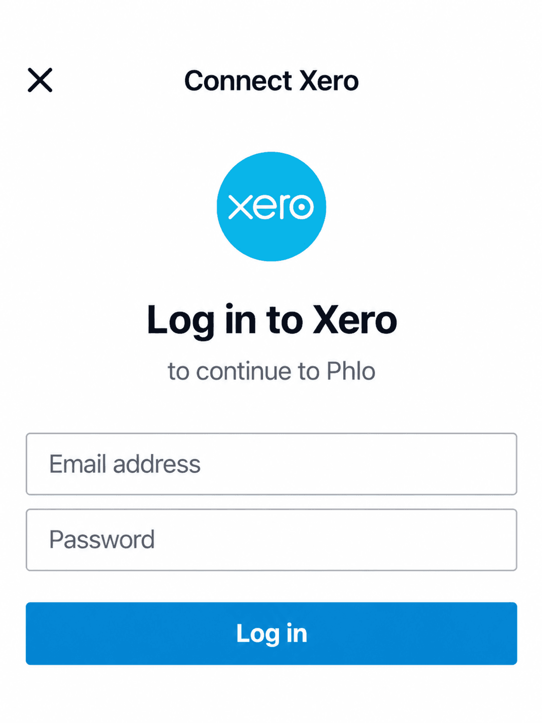 Connecting Xero to Phlo